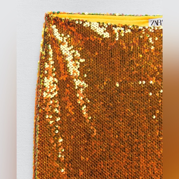 ZARA SEQUIN KNIT SKIRT - Picture 10 of 12